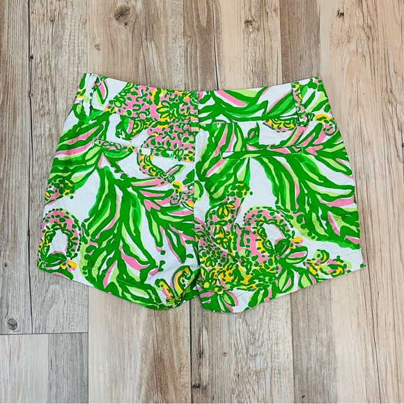 Lilly Pulitzer Womens Size 4 Seeing Pink Elephants The Callahan Shorts sz 2 - Picture 3 of 7
